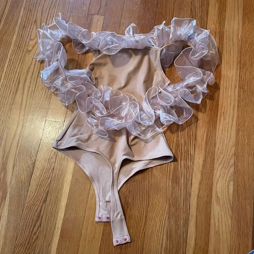 INTIMATELY FREE PEOPLE | haute wired bodysuit in light sand M $NWT 58 - Picture 9 of 10